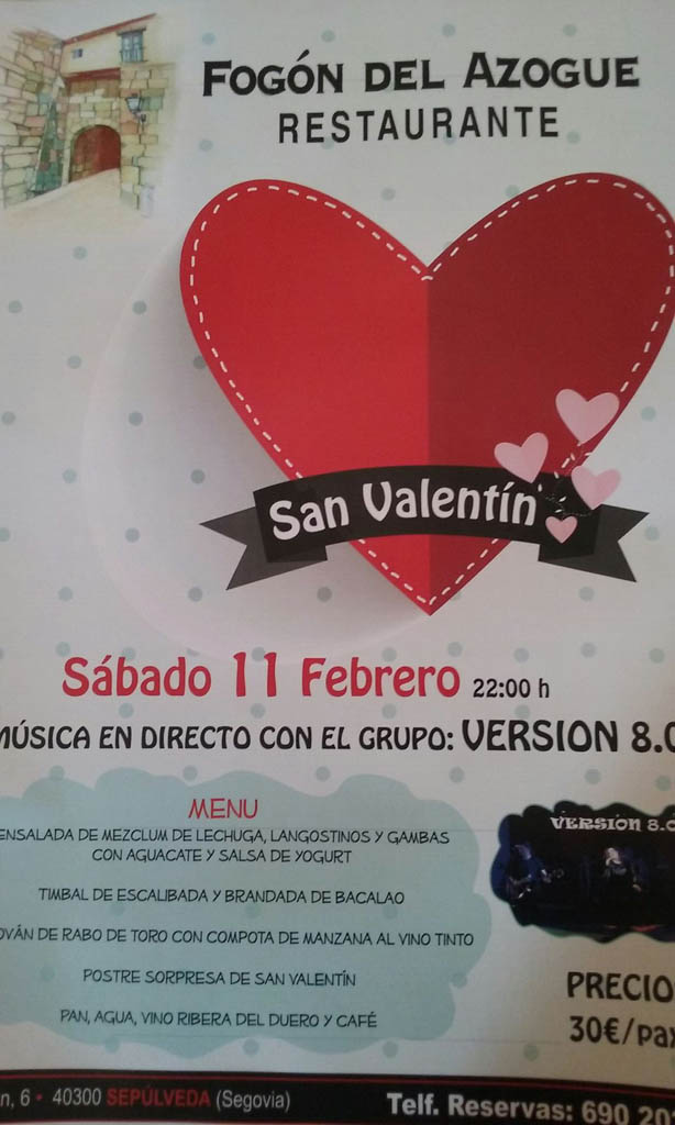 San Valentín en el Fogón del Azogue de Sepúlveda